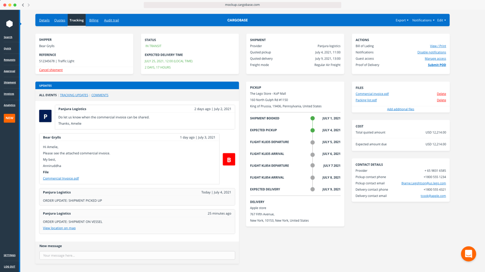 Freight Execution Interface